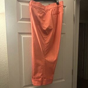 Orange cropped pants
